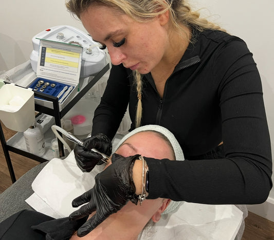 Microdermabrasion with LED Light Mask