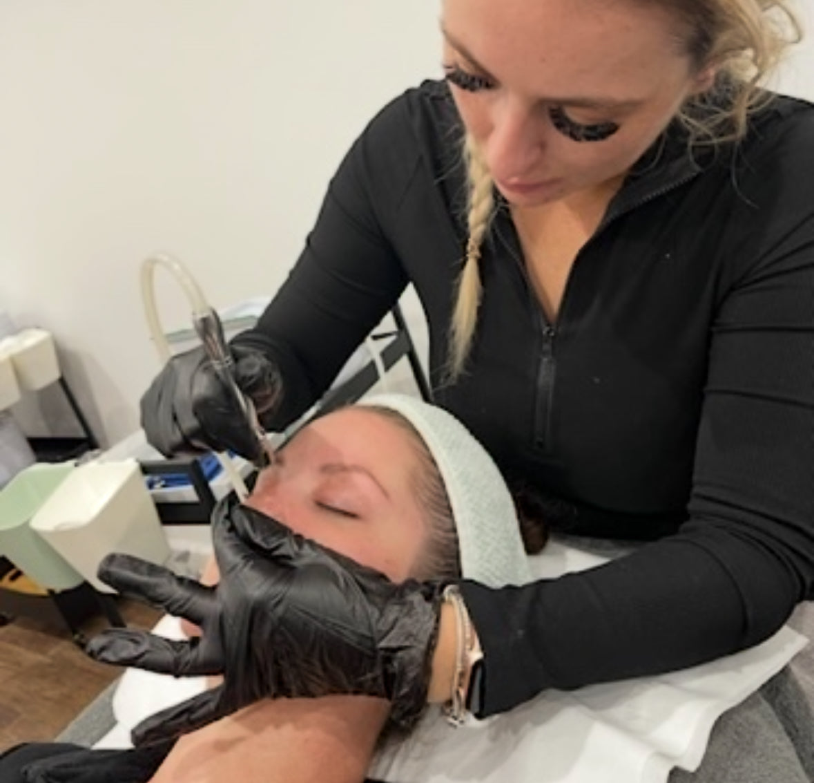 Microdermabrasion with LED Light Mask