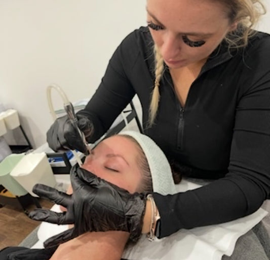 Microdermabrasion with LED Light Mask